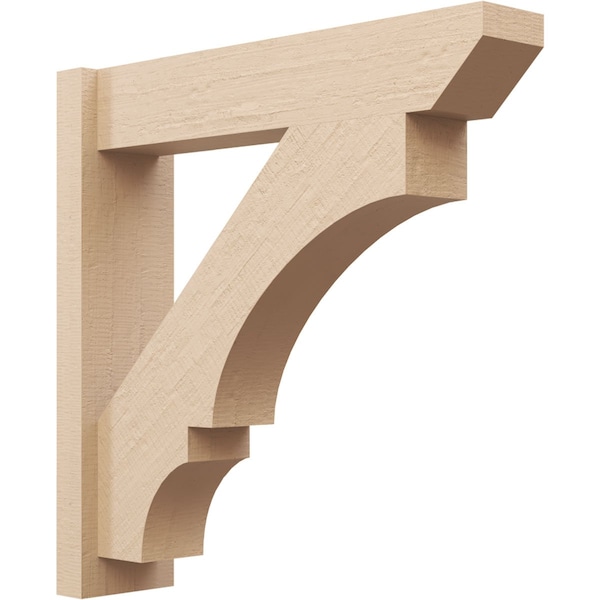 Ekena Millwork 6-in W x 26-in D x 26-in H Balboa Slat Rough Cedar Woodgrain TimberThane Outlooker, Primed Tan OUTUR060X26X26BOA24RCPR - main
